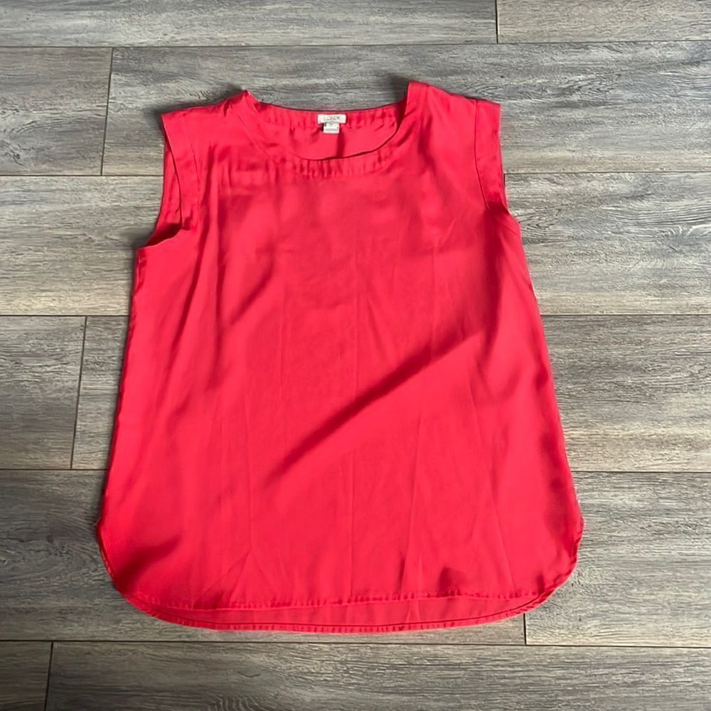 J.Crew EUC red sleeveless blouse sz Large